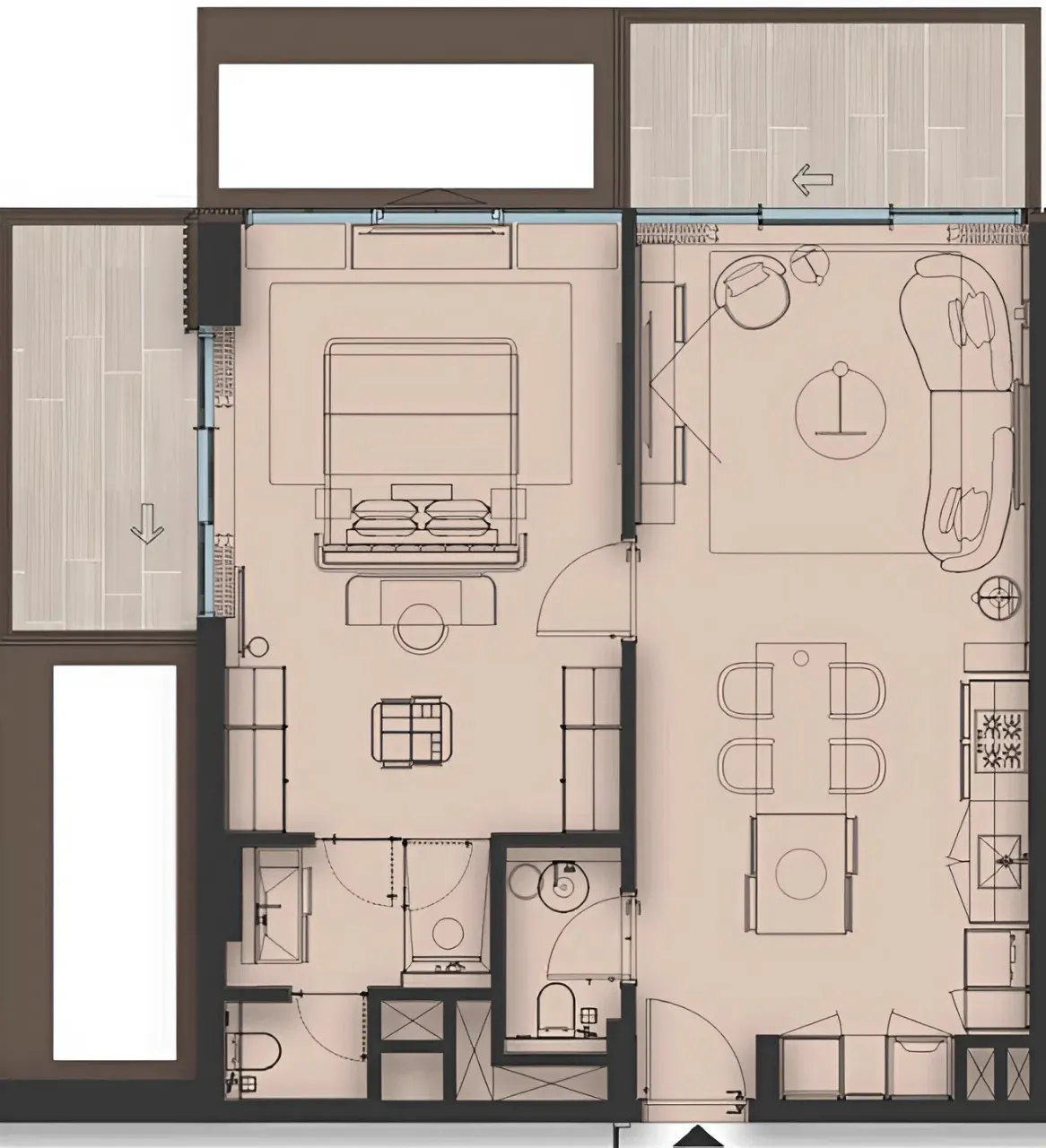 Sea Cliff by Imtiaz 1 bed floor plan, 965 sqft
