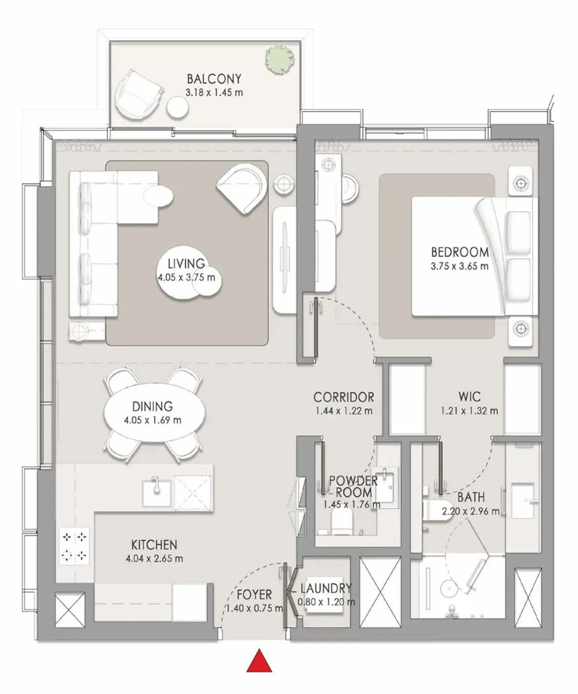 City Walk Crestlane 1 bed floor plan, 794 sqft