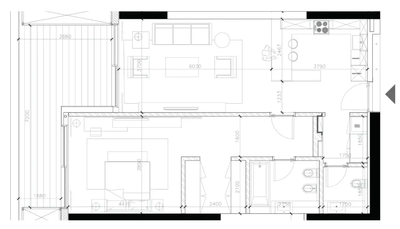Gateway Porto Al Zorah 1 bed floor plan, 1,182 sqft