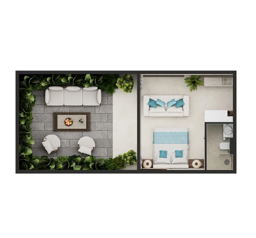 Pandawa Dream 1 bed floor plan, 323 – 1,023 sqft