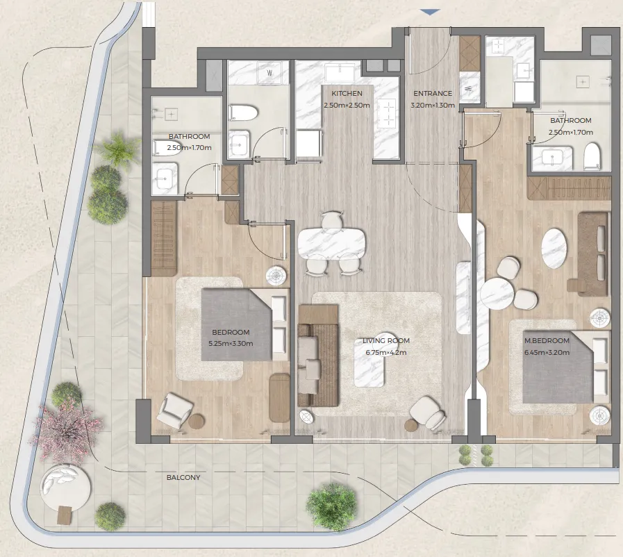 Tomorrow 166 2 bed floor plan, 1,568 sqft