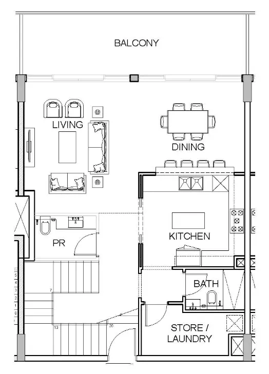 Golf Greens 2 bed floor plan, 2,276 sqft
