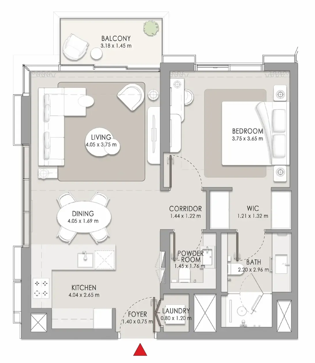 City Walk Crestlane 1 bed floor plan, 794 sqft