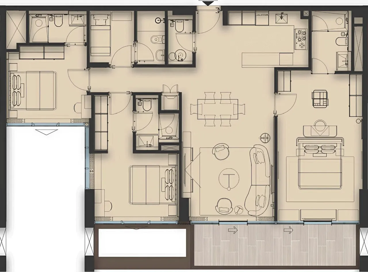 Sea Cliff by Imtiaz 3 bed floor plan, 1,593 sqft