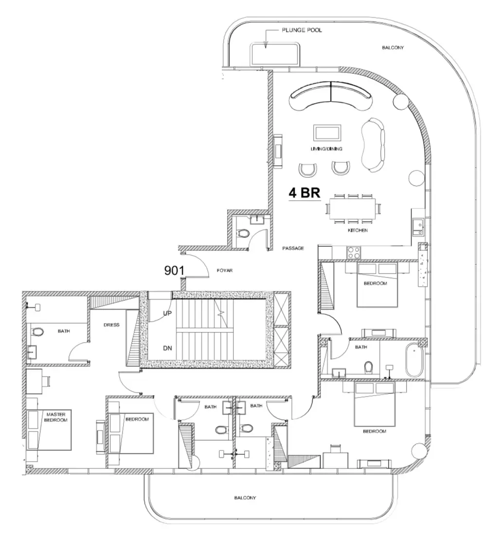Villa Del Brunello 4 bed floor plan, 2,487 – 4,615 sqft