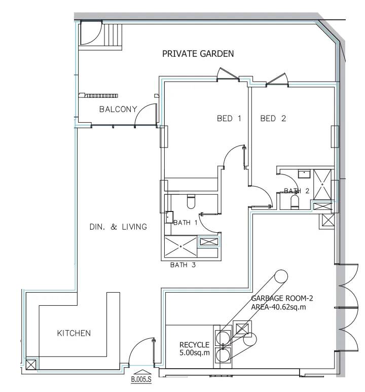Janayen Avenue 2 bed floor plan, 1,673 sqft