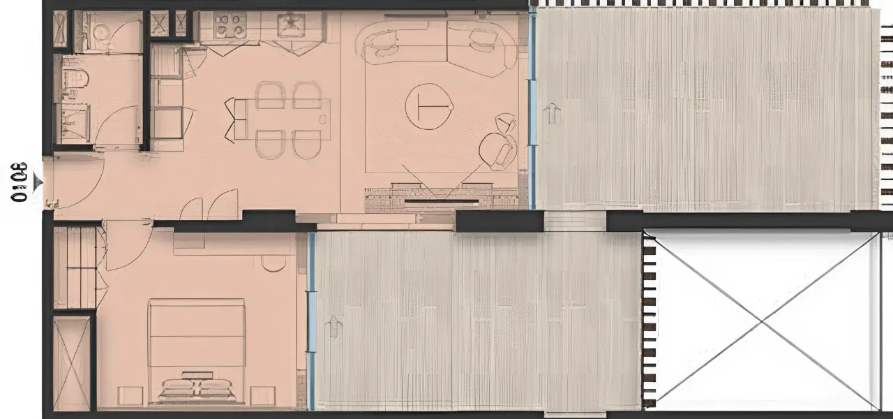 Sea Cliff by Imtiaz 1 bed floor plan, 1,233 sqft