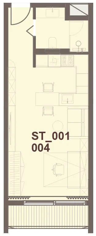 J-Haus Residence Studio floor plan, 440 – 449 sqft
