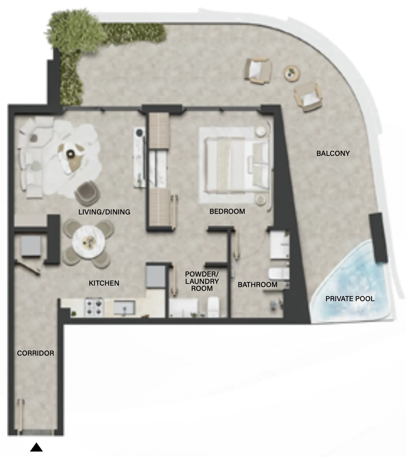Weybridge Gardens 4 1 bed floor plan, 1,067 sqft