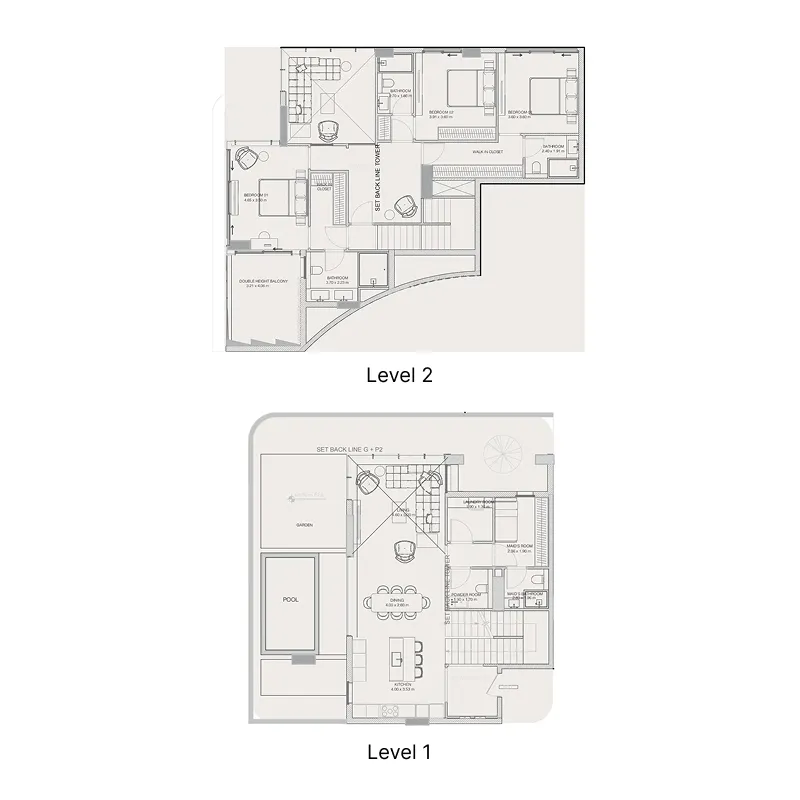 Isolana Residences 3 bed floor plan, 2,977 sqft