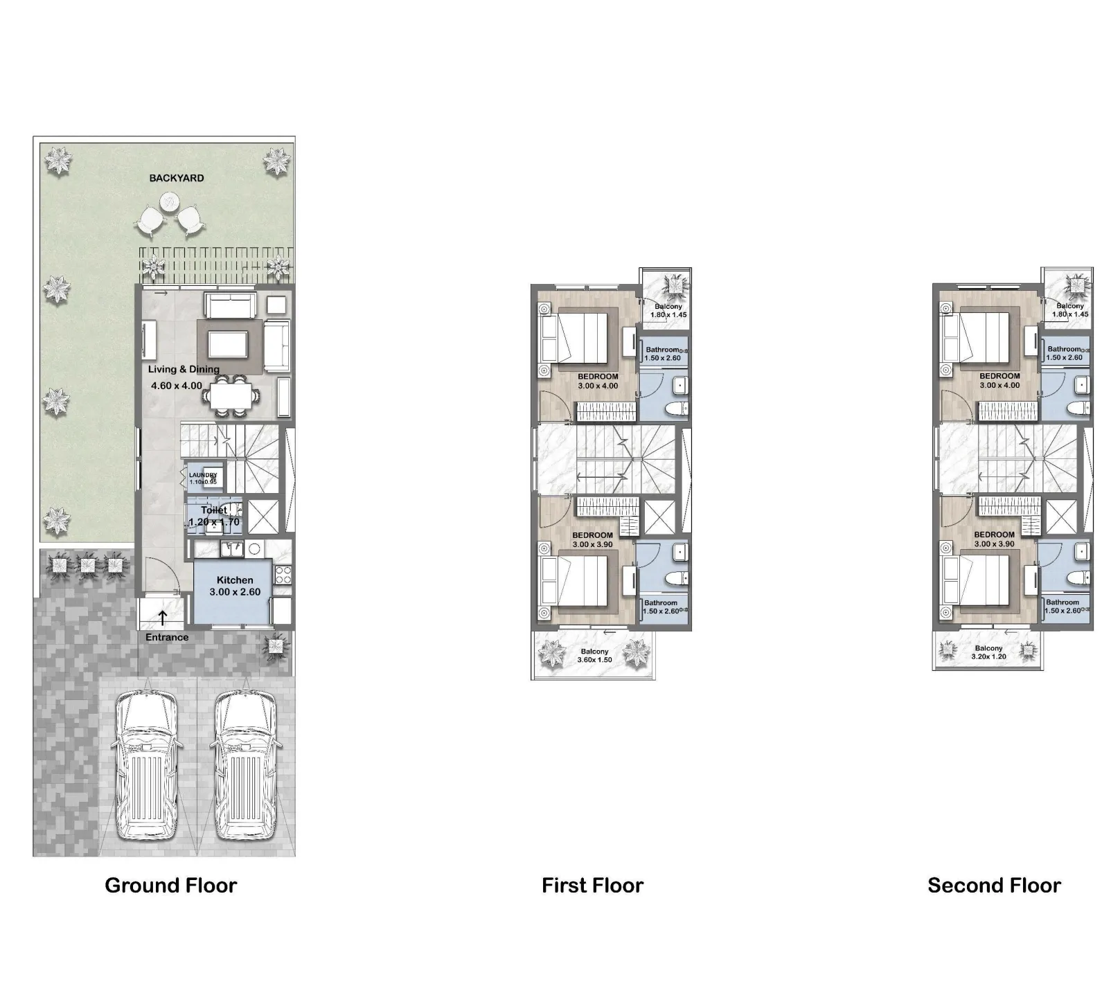 Reportage Hills 4 bed floor plan, 1,912 – 2,335 sqft