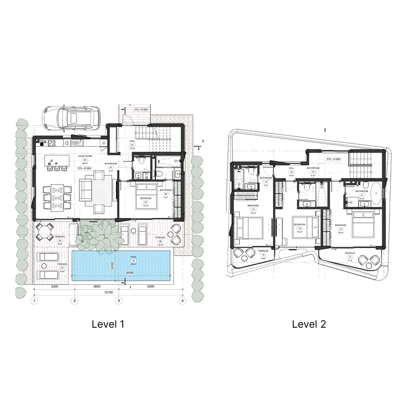Sunny Moon Village 4 bed floor plan, 2,314 sqft