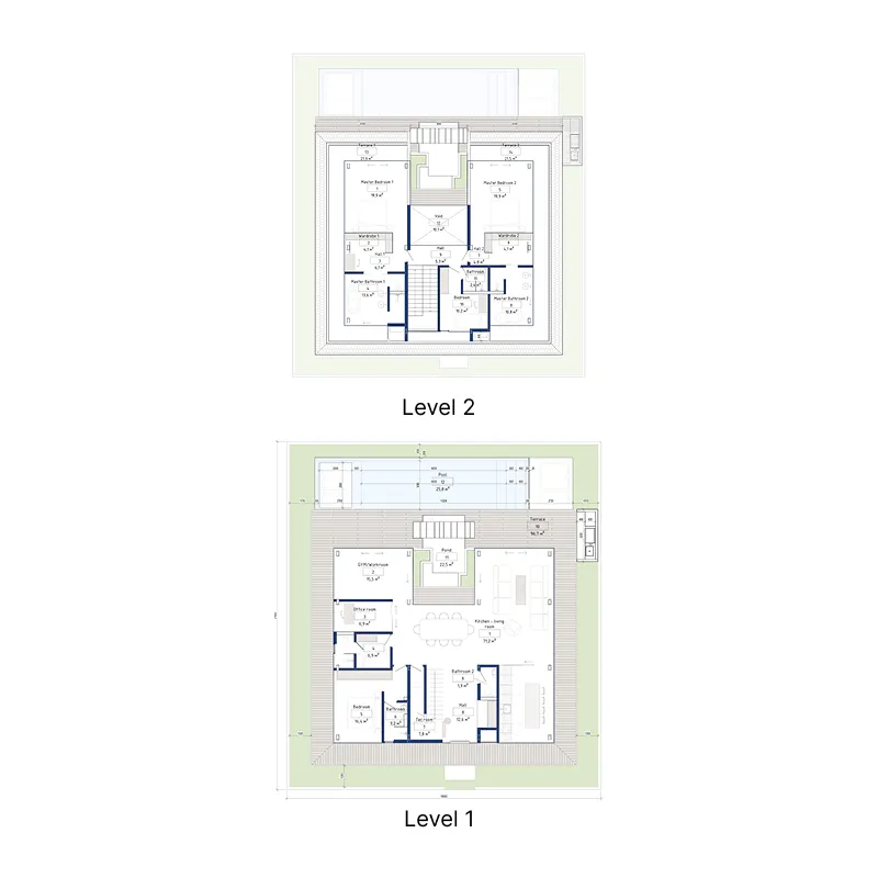 Aravita Residence 4 bed floor plan, 2,926 sqft