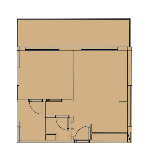 Azizi Venice 1 bed floor plan, 724 sqft