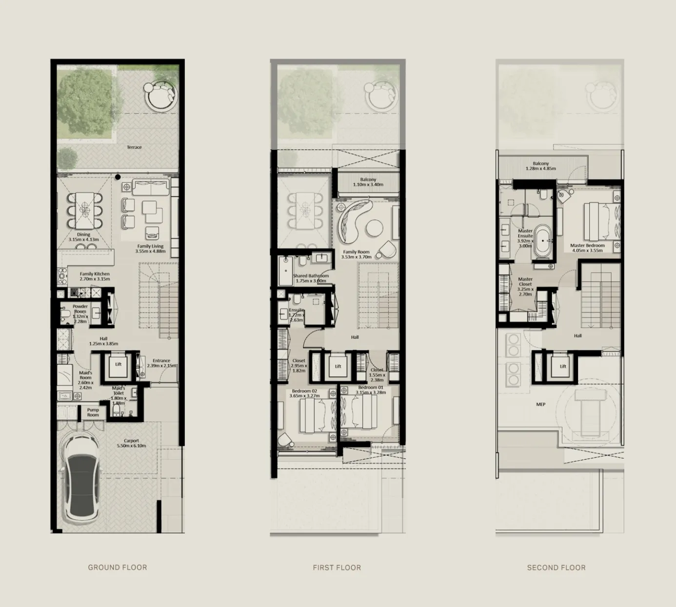 Nad Al Sheba Gardens Phase 11 3 bed floor plan, 3,253 sqft