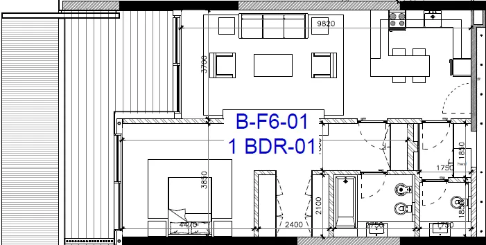Gateway Porto Al Zorah 1 bed floor plan, 1,198 sqft