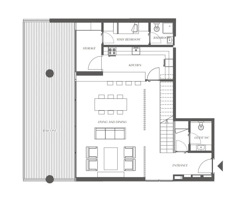 Gateway Porto Al Zorah 3 bed floor plan, 4,907 sqft