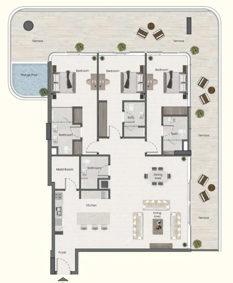 Saddlewood Park 3 bed floor plan, 2,512 sqft