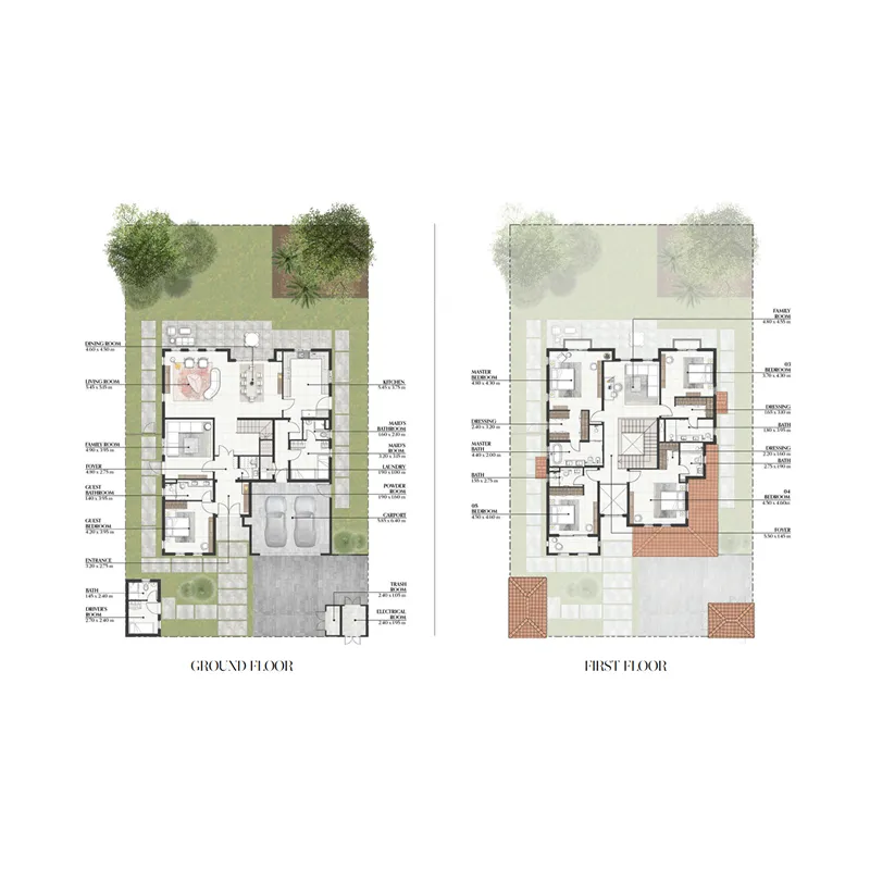 Bloom Living Seville 5 bed floor plan, 4,593 sqft