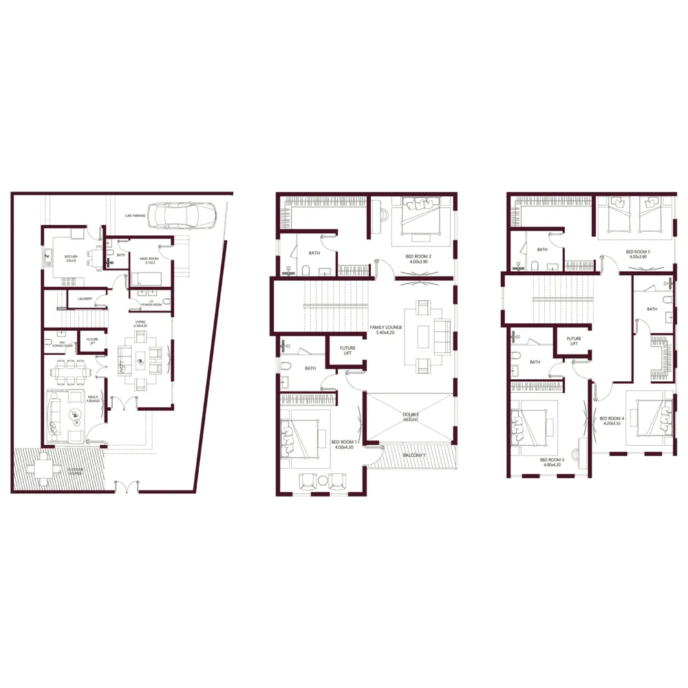 Kabbali Hills 5 bed floor plan, 3,900 sqft