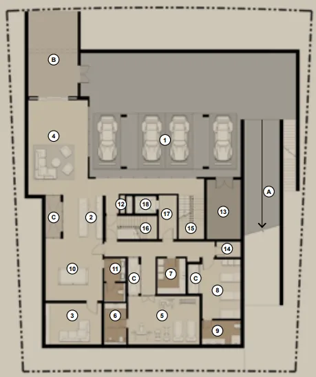 Nawayef Mansions by Modon Properties 5 bed floor plan, 13,125 sqft