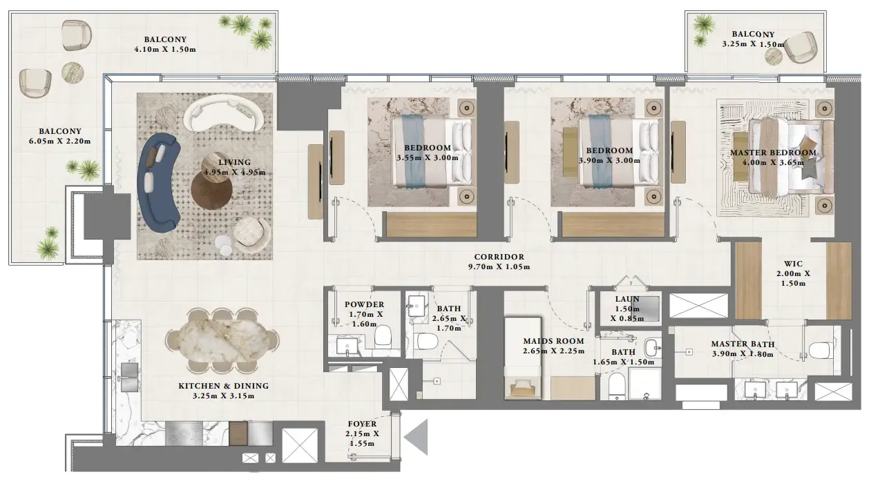 Altan 3 bed floor plan, 1,848 sqft