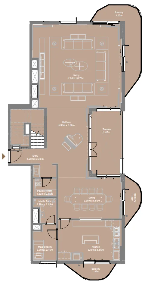 Takaya 4 bed floor plan, 4,423 sqft