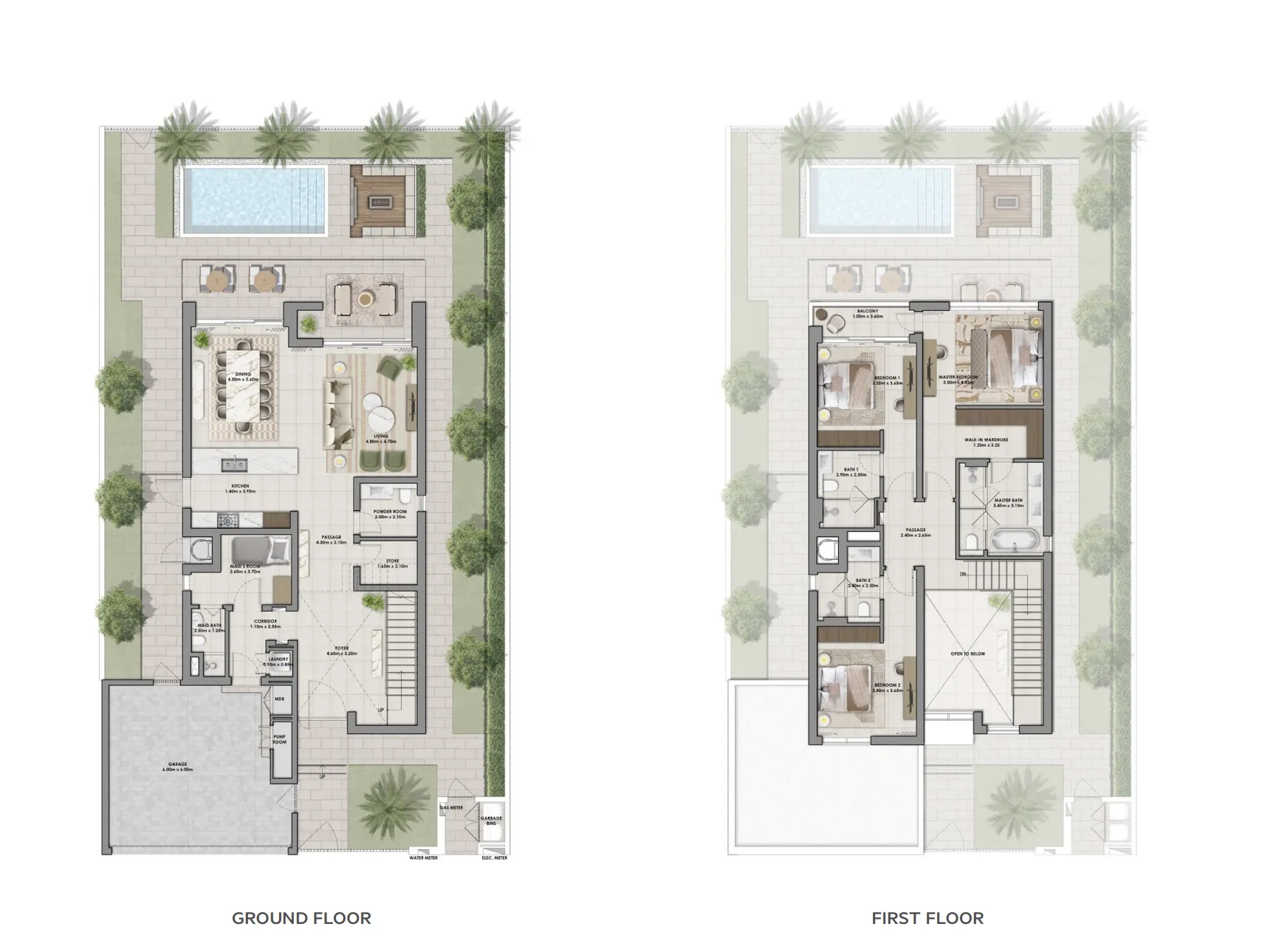Salva 3 bed floor plan, 3,340 sqft