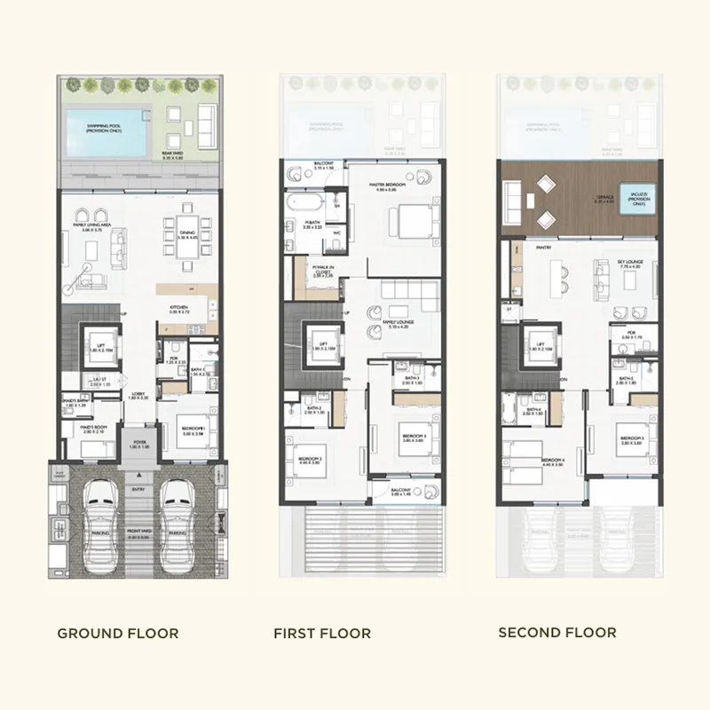 Terra Golf Collection Phase 2 6 bed floor plan, 4,773 sqft
