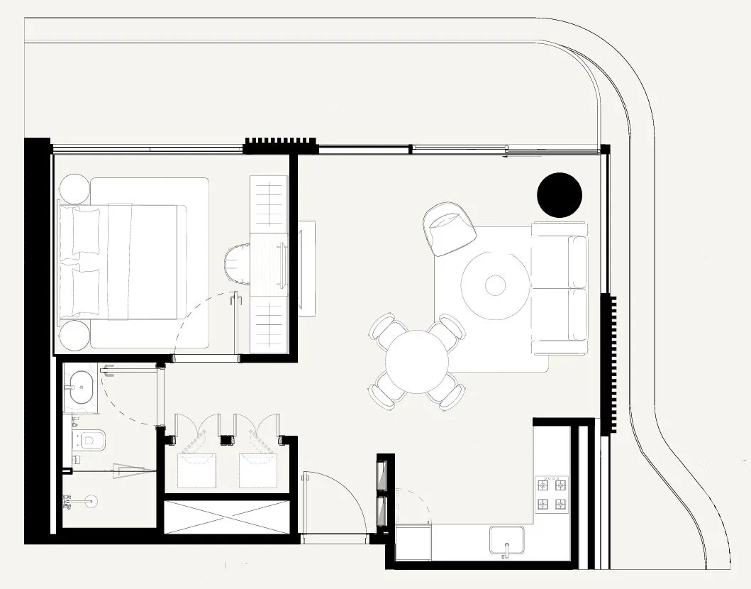 Azizi Abraham 1 bed floor plan, 817 sqft