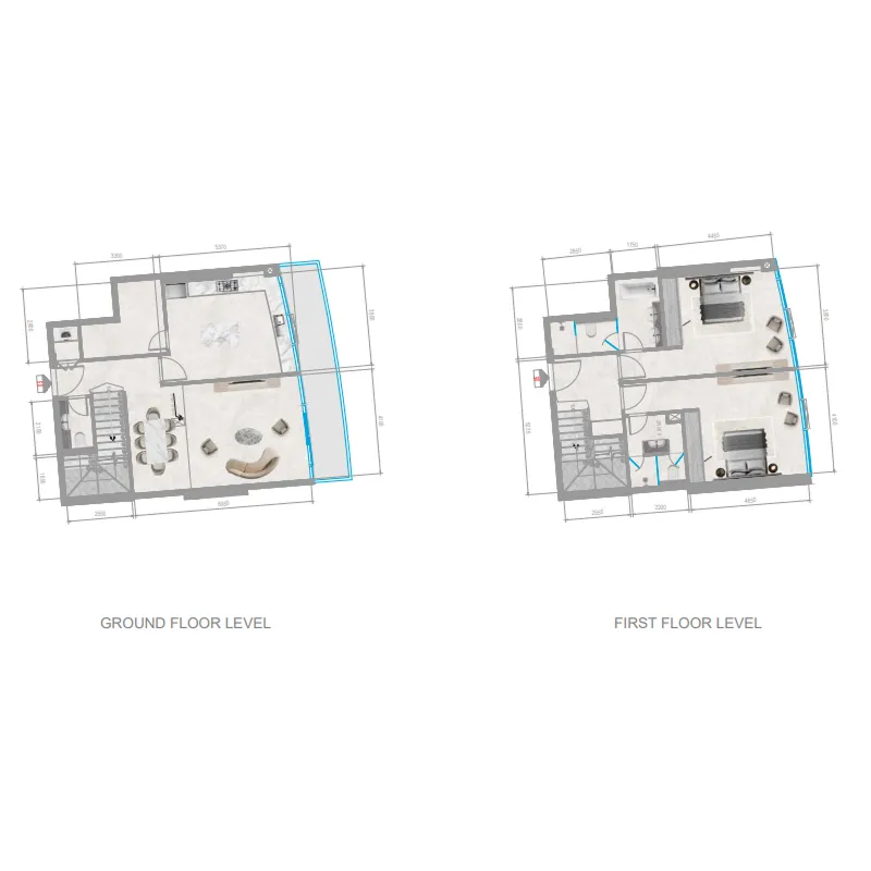 Orchid Towers Phase 1 2 bed floor plan, 1,785 sqft