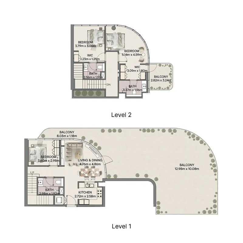 Mirasol Mina 3 bed floor plan, 2,877 sqft