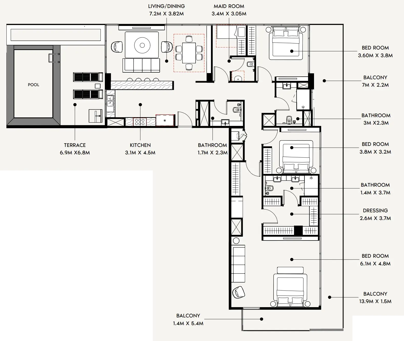 Creek Views 4 3 bed floor plan, 2,346 sqft