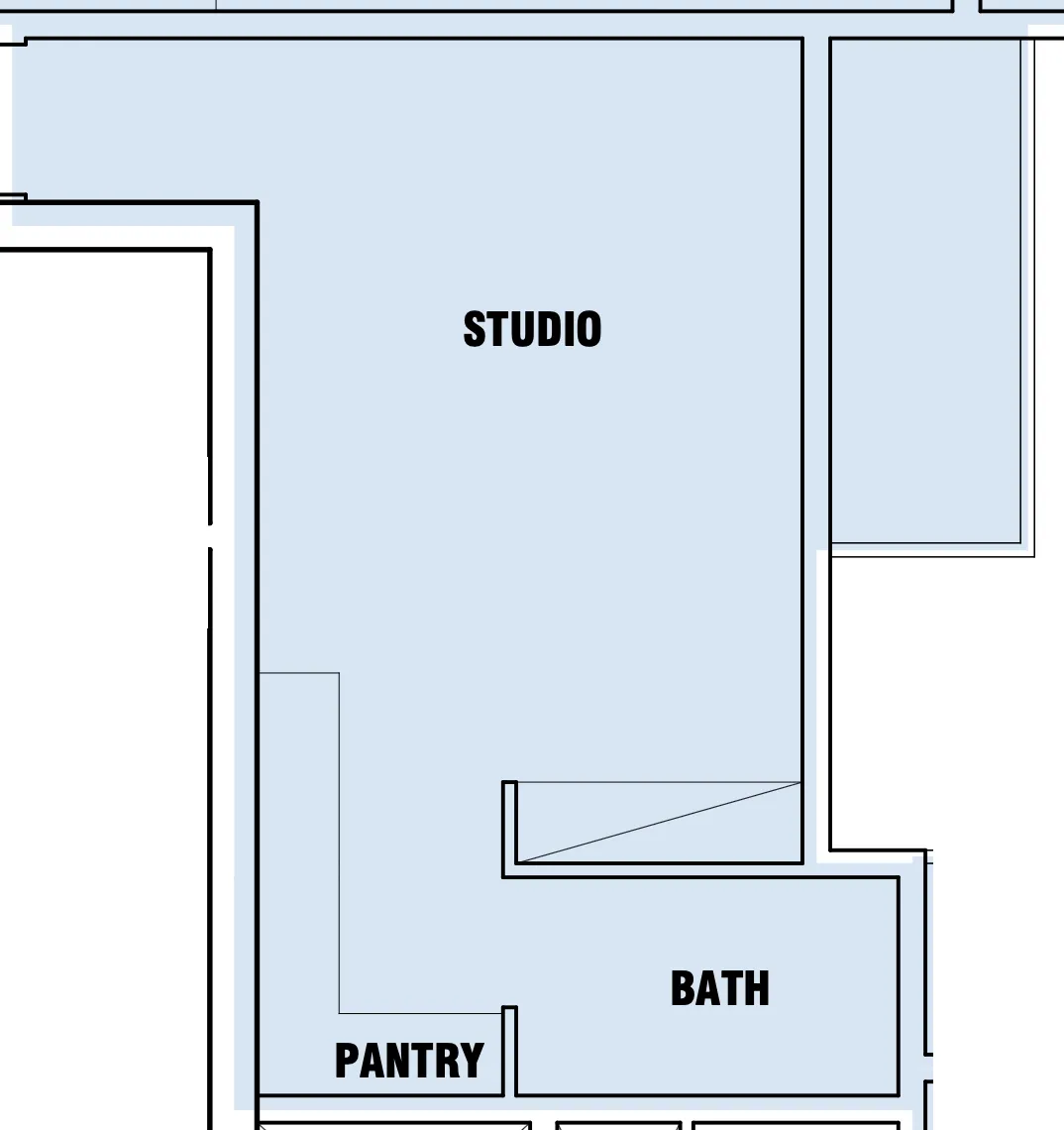 Celesto Tower Studio floor plan, 425 – 519 sqft