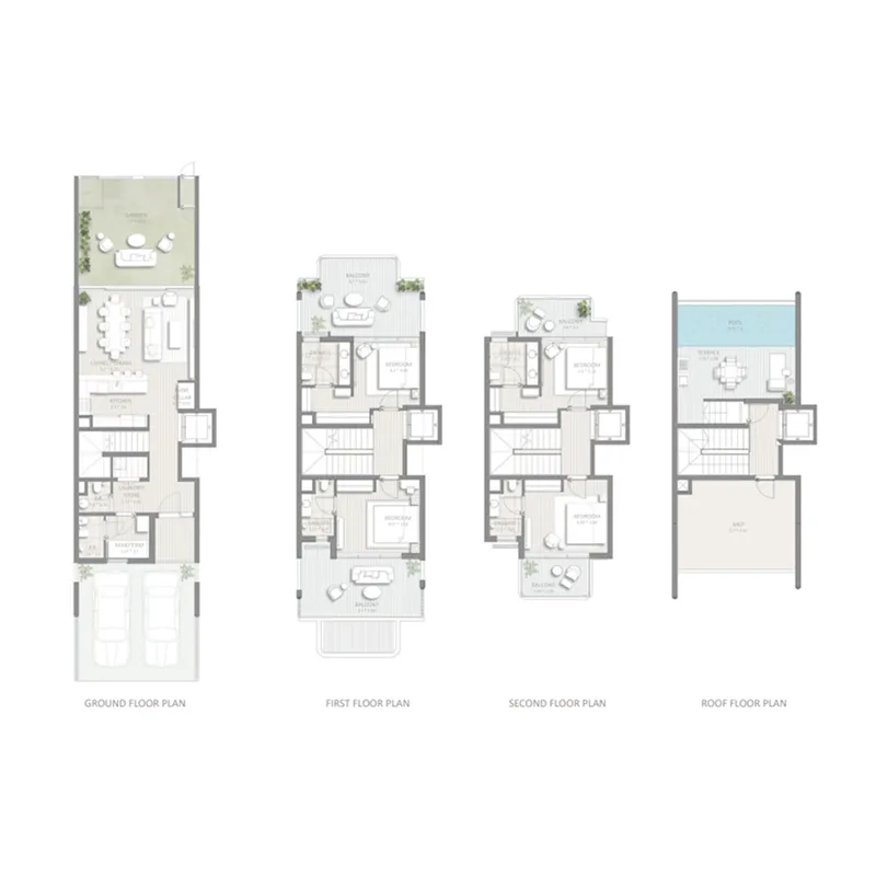 Sol Terra Casa 4 bed floor plan, 3,224 sqft