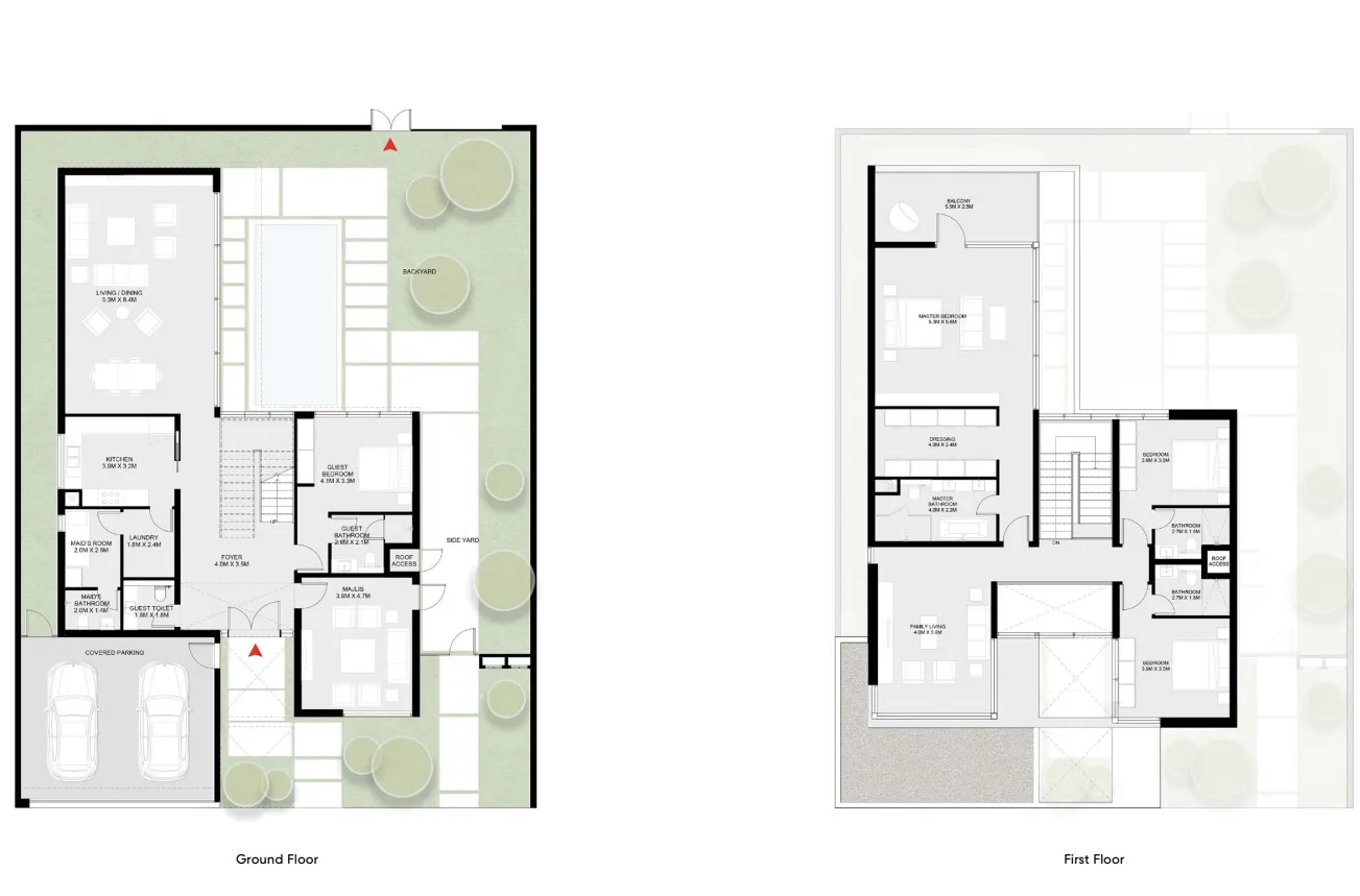 Masaar 3 Layan 4 bed floor plan, 4,356 sqft