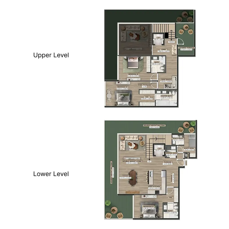 Firoza 3 bed floor plan, 3,306 sqft
