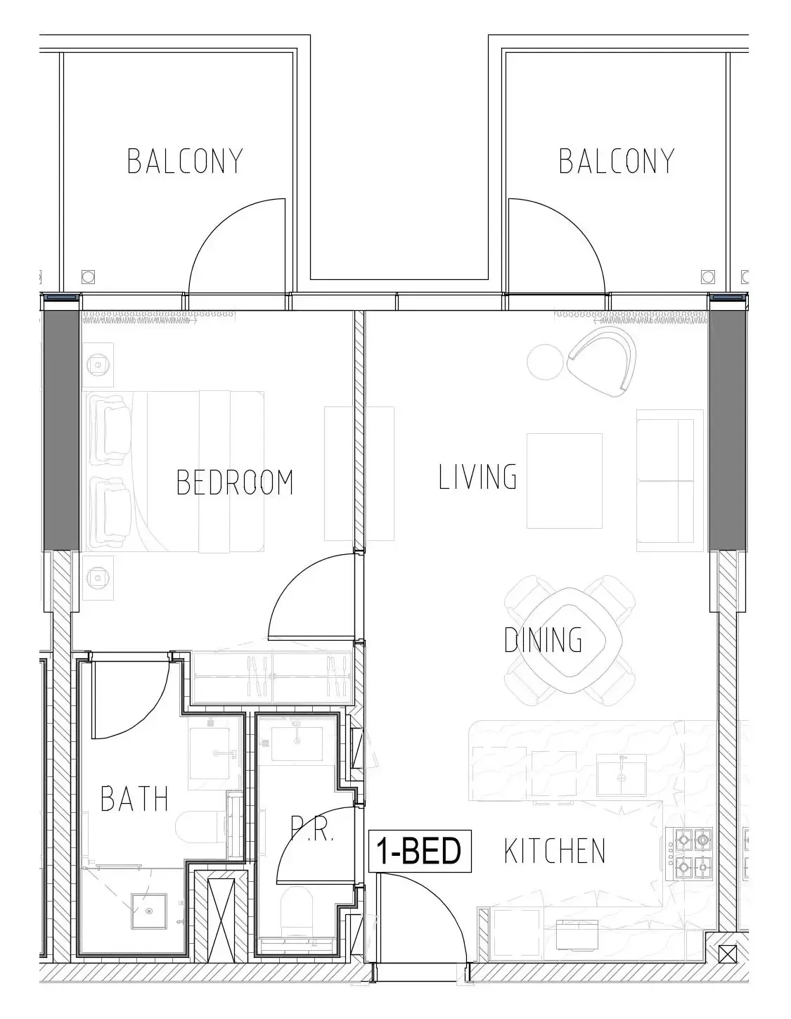 Damac Safa Gate 1 bed floor plan, 762 sqft