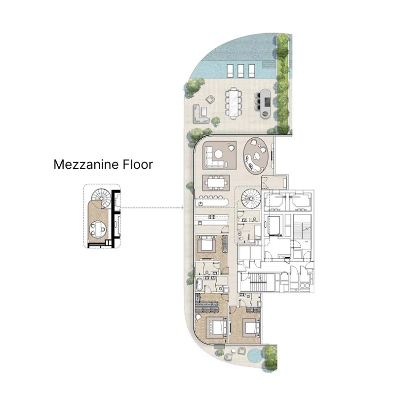 Casa AHS 3 bed floor plan, 5,095 – 5,587 sqft