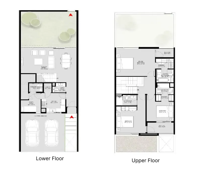Masaar 3 Sedra 3 bed floor plan, 2,291 sqft