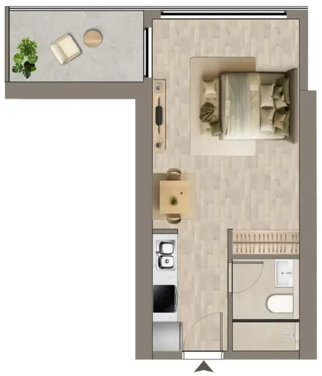 Colibri Views Studio floor plan, 382 – 570 sqft