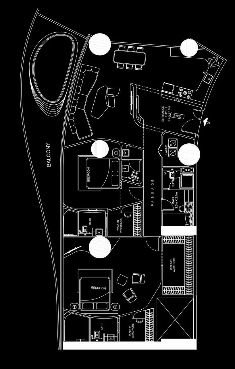 Bugatti Residences by Binghatti 2 bed floor plan, 2,340 sqft