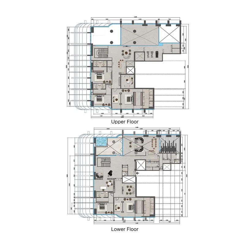Tiger Sky Tower 6 bed floor plan, 11,999 sqft