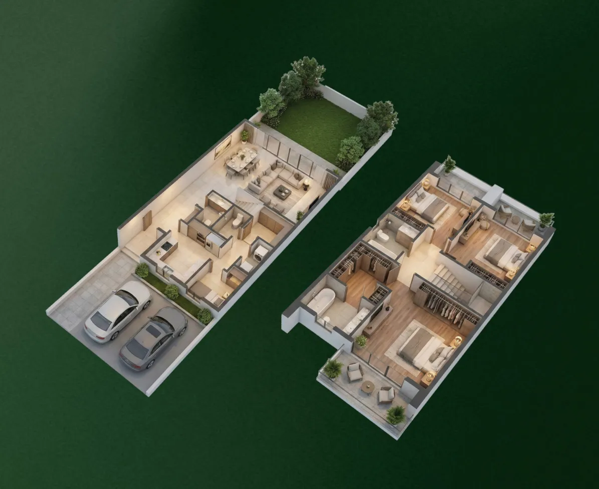 Sukoon by Sanzen 3 bed floor plan, 2,301 sqft