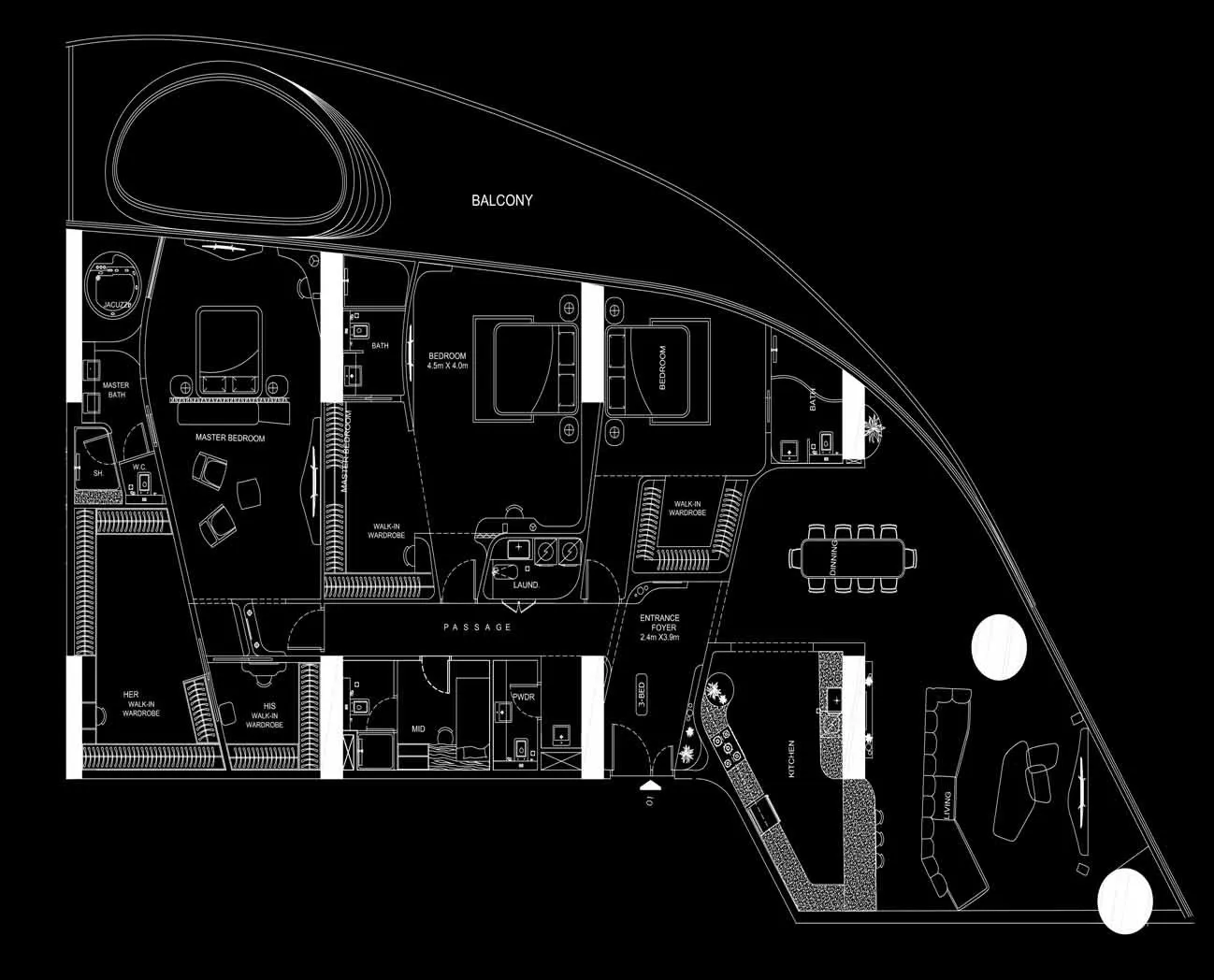 Bugatti Residences by Binghatti 3 bed floor plan, 4,169 sqft