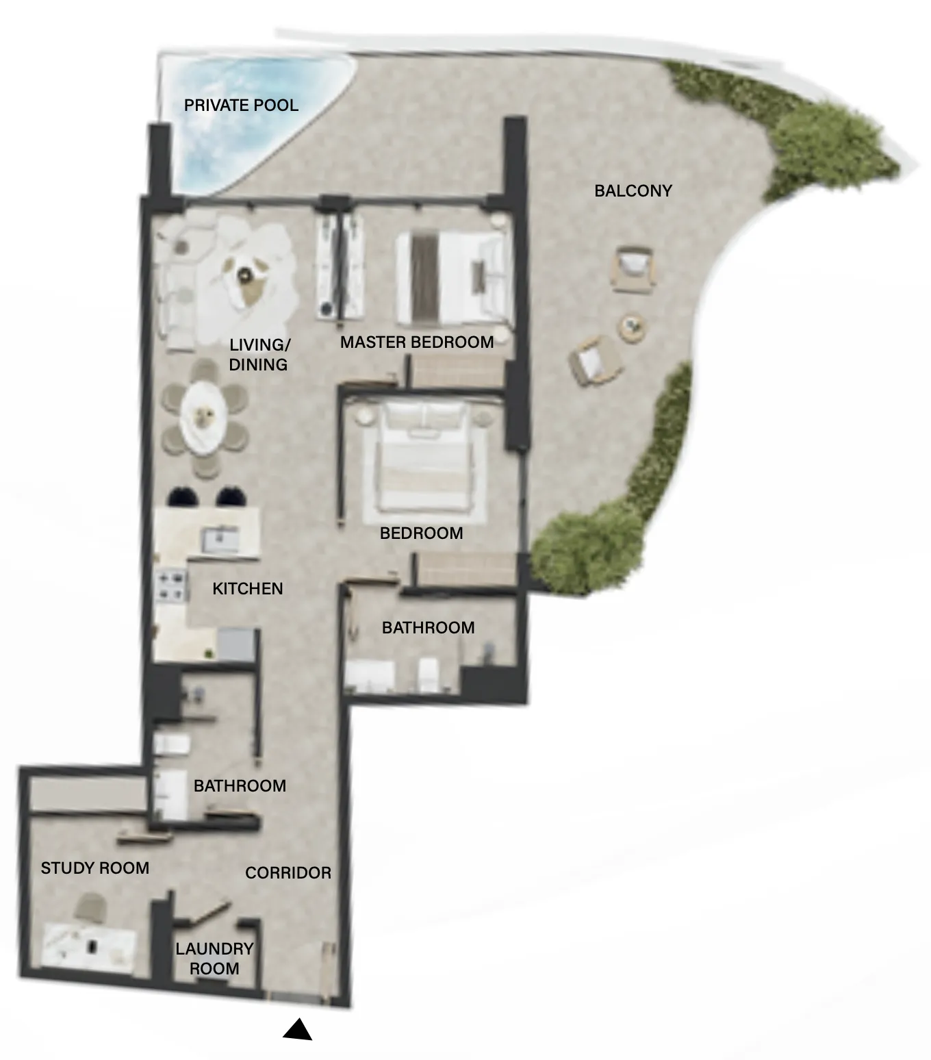 Weybridge Gardens 4 2 bed floor plan, 1,428 sqft