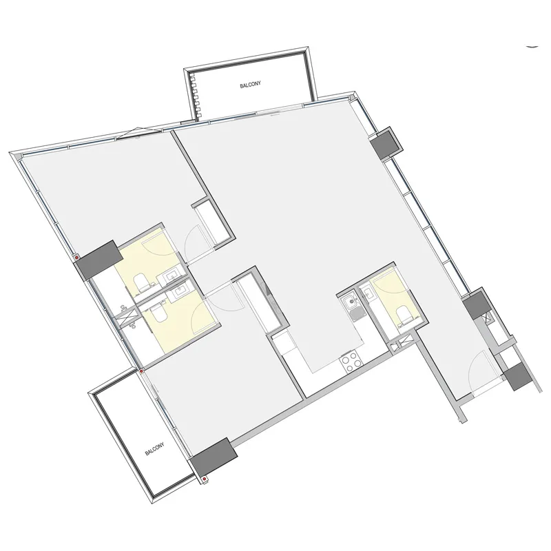 Winslow by IGO 2 bed floor plan, 1,300 sqft