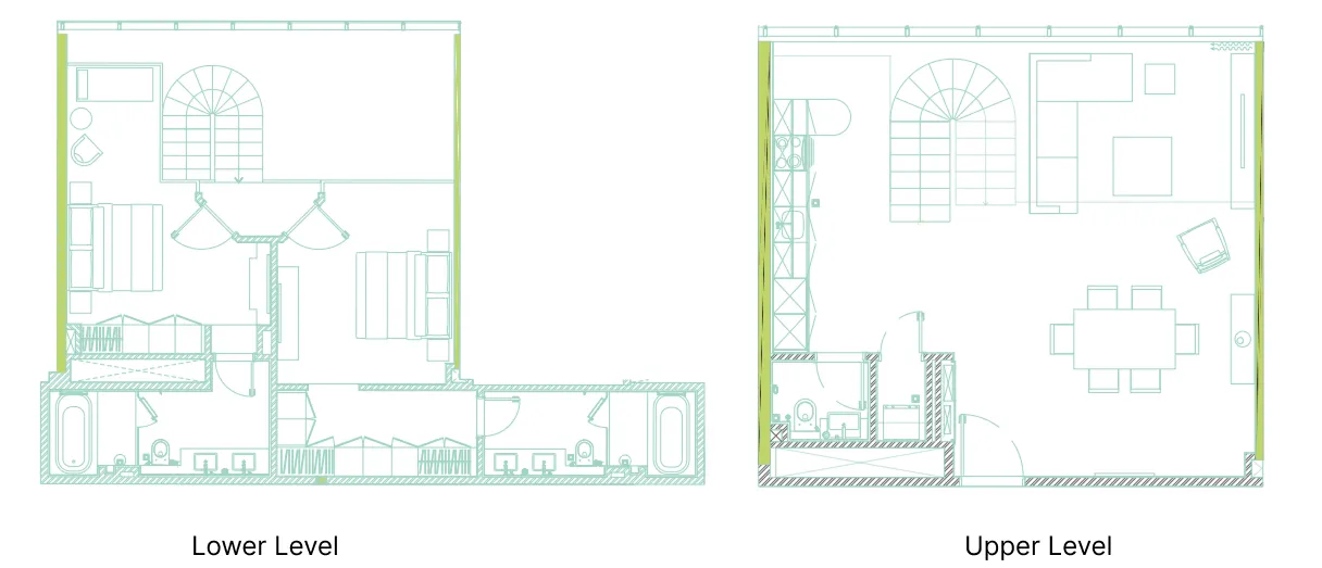 The Pad by Omniyat 2 bed floor plan, 1,474 sqft