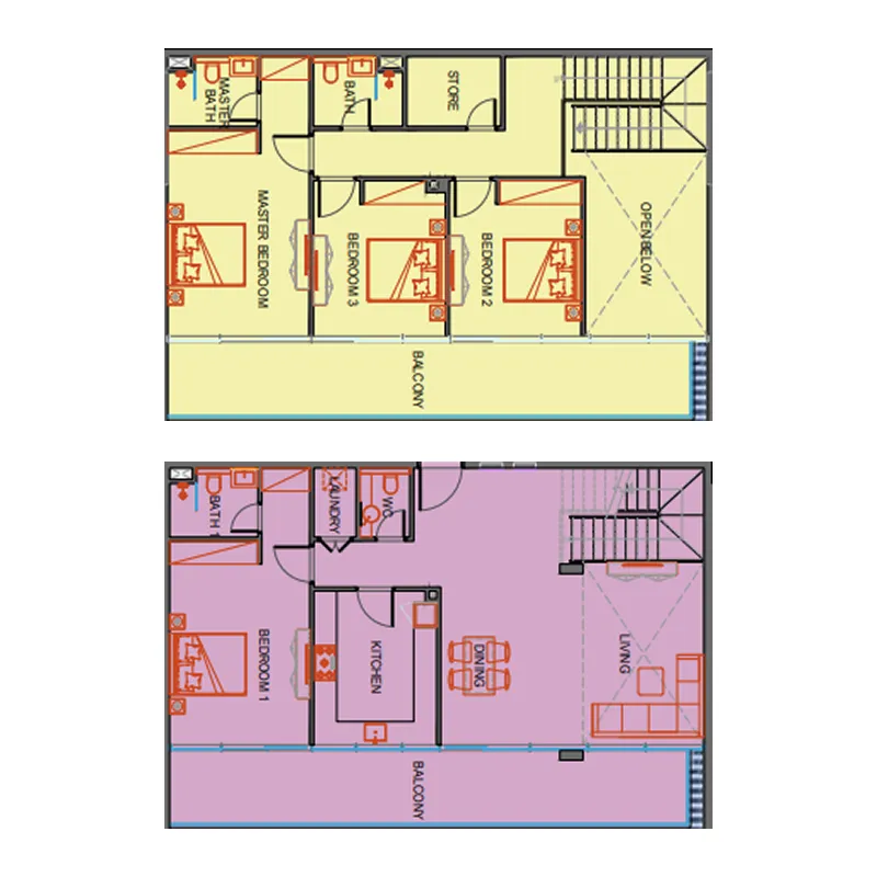 SkyGate Tower 4 bed floor plan, 2,682 sqft