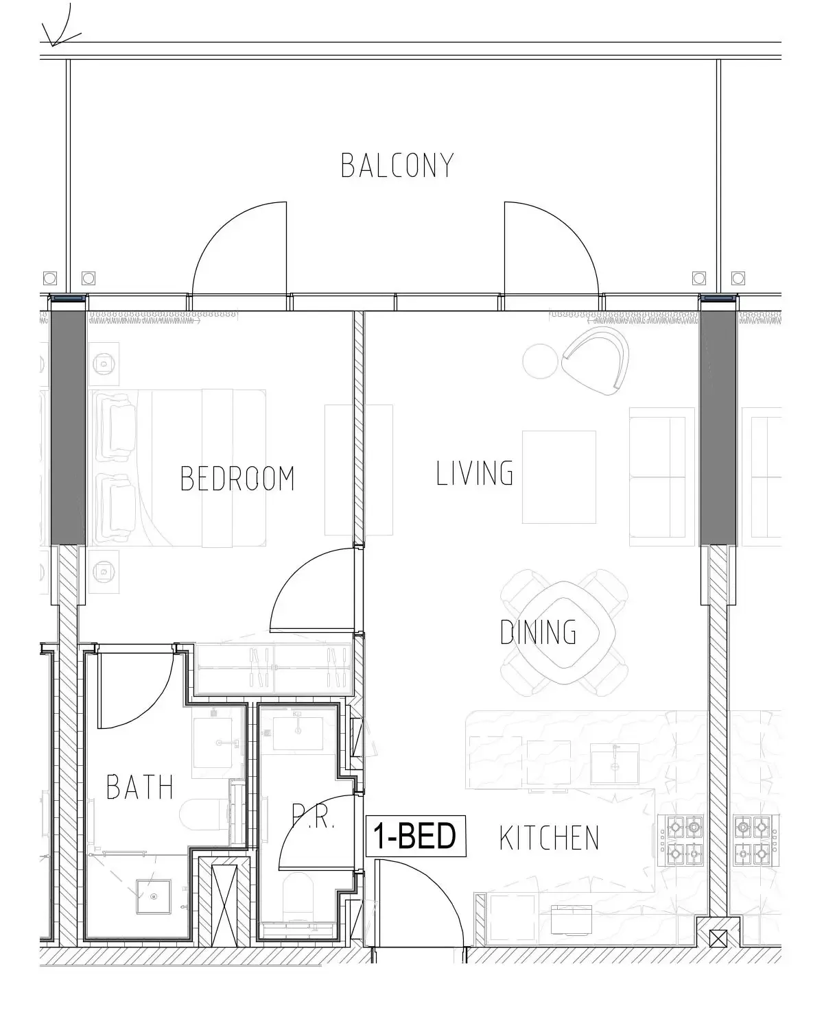 Damac Safa Gate 1 bed floor plan, 832 sqft